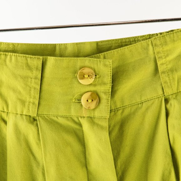 Alain Cannelle Vintage Lime Green Bermuda Culotte Shorts - Picture 3 of 9
